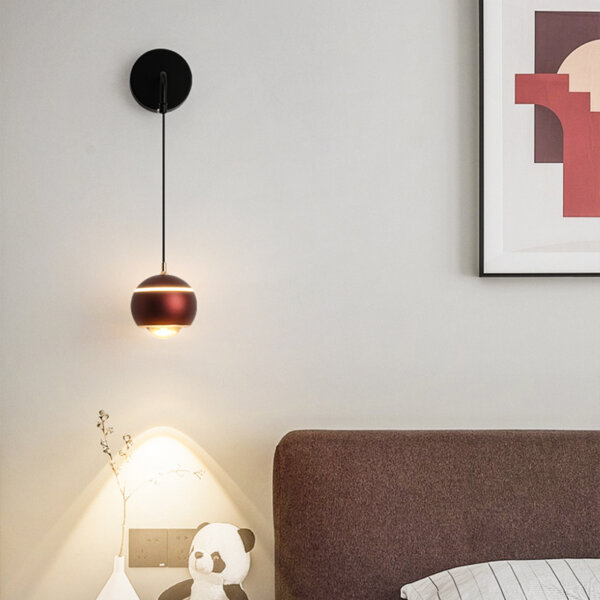 D10cm Round Ball Aluminum Wall Light - 图片 5