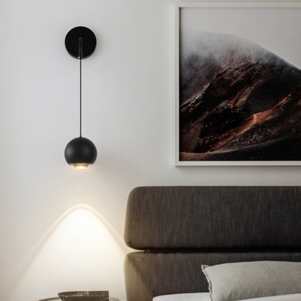 7w Round Black Acrylic LED Wall Lamp - 图片 6