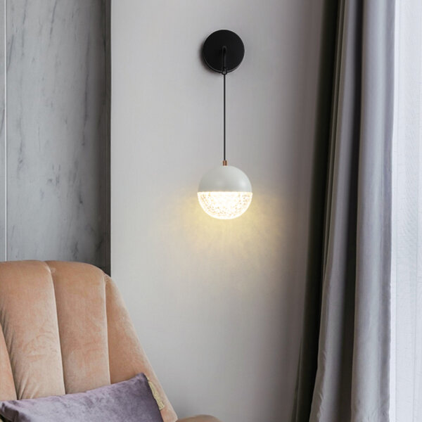 12W Iron Acrylic Ball Wall Lamp - 图片 4