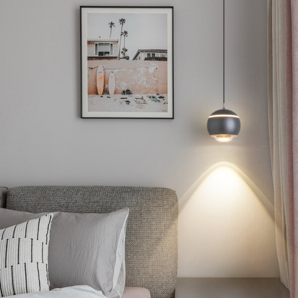 D10CM White Golden Black Blue Red Ball Pendant Lamp - 图片 4