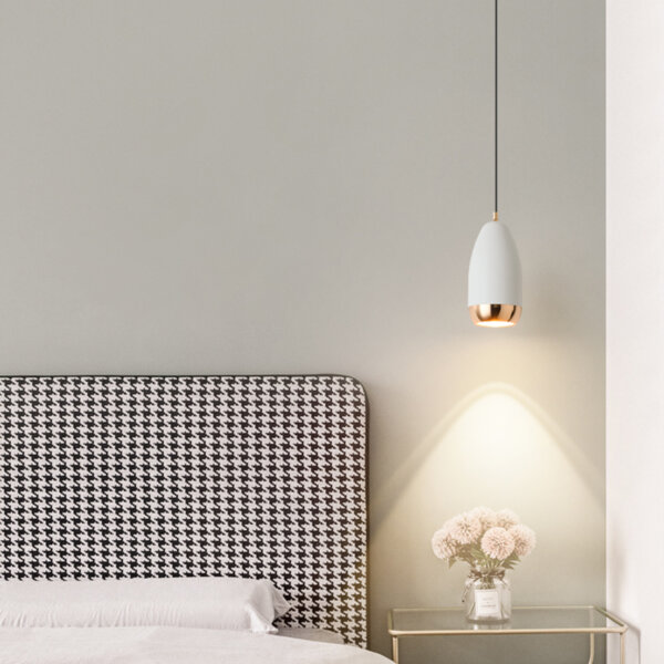 D6CM White Black Blue Red Gray Acrylic Pendant Light - 图片 4
