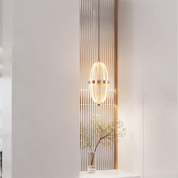 H26CM Golden Acrylic Pendant Lamp - 图片 5
