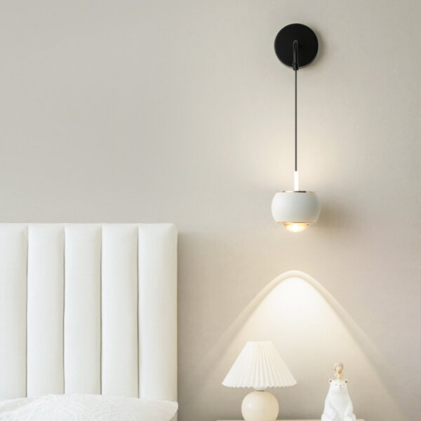 LED Black Ball Lens Wall Lamp - 图片 6