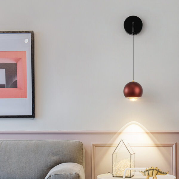 7w Round Black Acrylic LED Wall Lamp - 图片 7