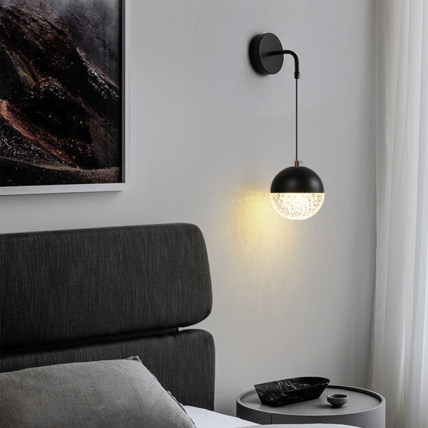 12W Iron Acrylic Ball Wall Lamp - 图片 5