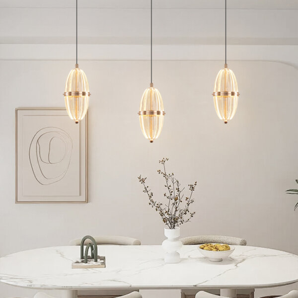 H26CM Golden Acrylic Pendant Lamp - 图片 6