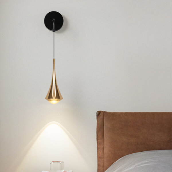 H23cm Black Cone Lens Wall Lamp - 图片 6