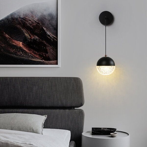 12W Iron Acrylic Ball Wall Lamp - 图片 6
