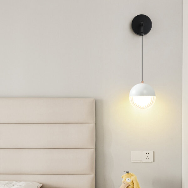 D12cm Black Iron Acrylic Wall Light - 图片 6