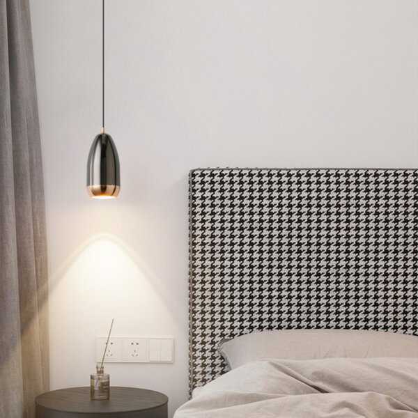 D6CM White Black Blue Red Gray Acrylic Pendant Light - 图片 6