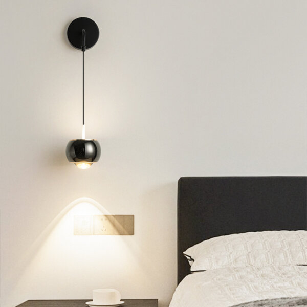 LED Black Ball Lens Wall Lamp - 图片 8