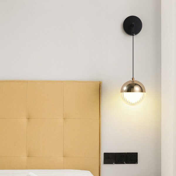D12cm Black Iron Acrylic Wall Light - 图片 7