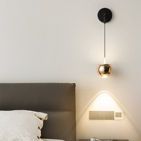 LED Black Ball Lens Wall Lamp - 图片 9