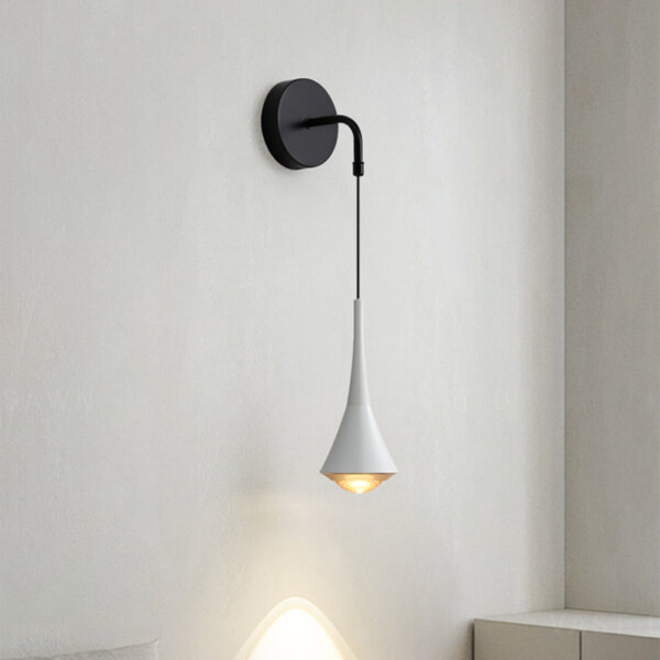 H23cm Black Cone Lens Wall Lamp - 图片 8