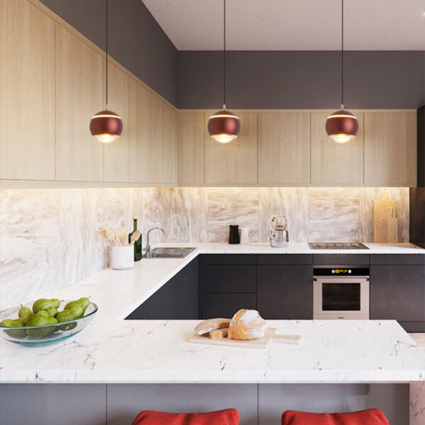 D10CM White Golden Black Blue Red Ball Pendant Lamp - 图片 9