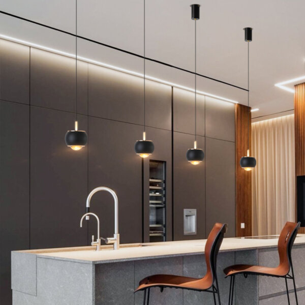D10CM LED Lens Metal Pendant Light - 图片 10