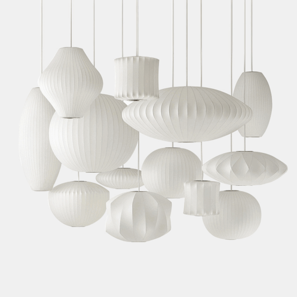 H20CM UFO-Style Silk Pendant Lamp - 图片 2