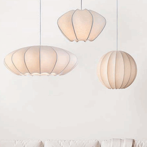 D40CM Lantern Silk Pendant Lamp