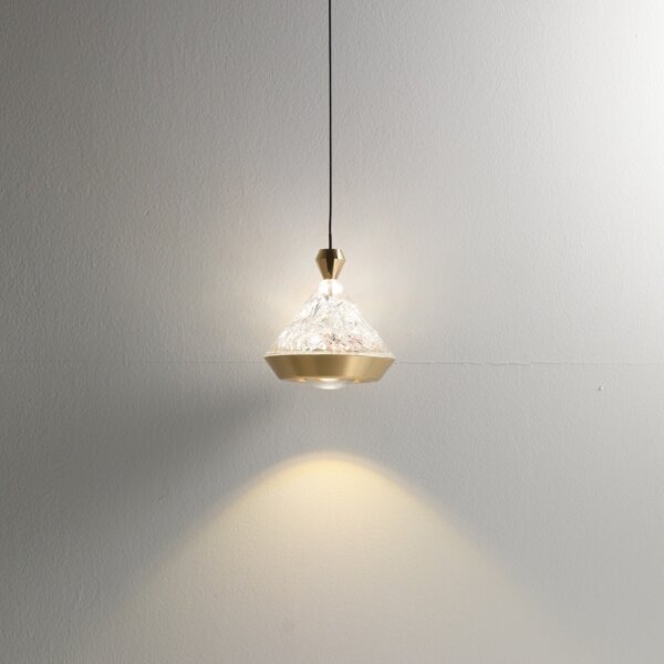 D12cm Conical Golden Black Pendant Lamp