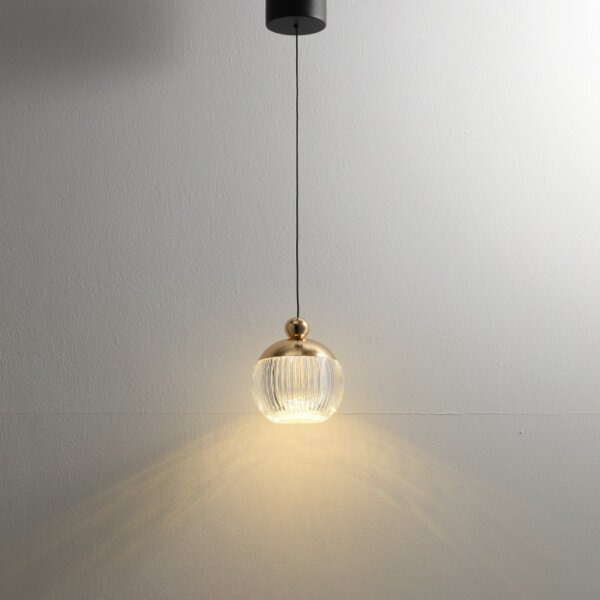 H14cm Retro Acrylic Ball Pendant Light