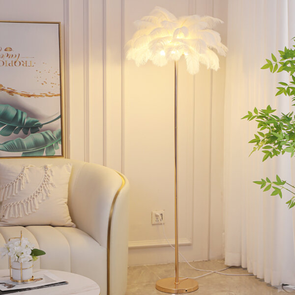 H150CM Iron Feather Floor Lamp - 图片 2