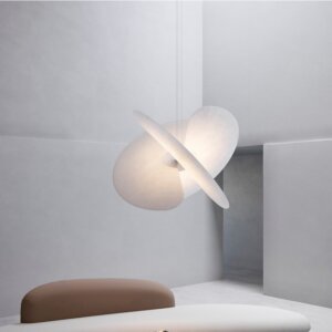 D60cm Leaves Silk Pendant Lamp