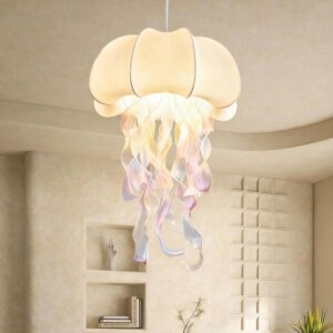 D50cm Jellyfish Silk Pendant Light