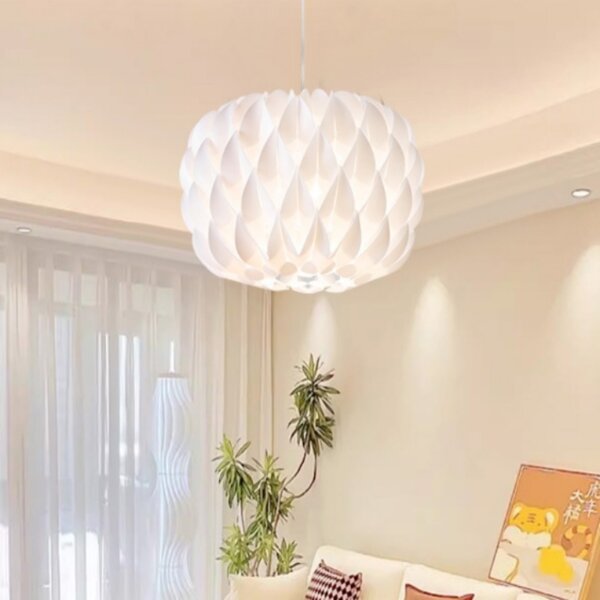 White Crown Acrylic Pendant Lamp - 图片 2