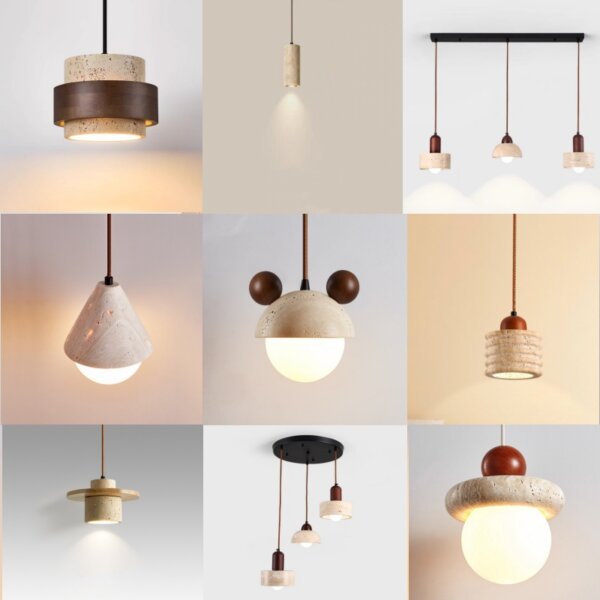 D17cm Yellow Stone LED Pendant Lamp - 图片 7