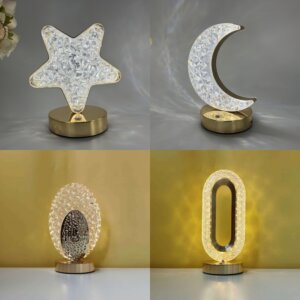 Golden Star Moon LED Table Light