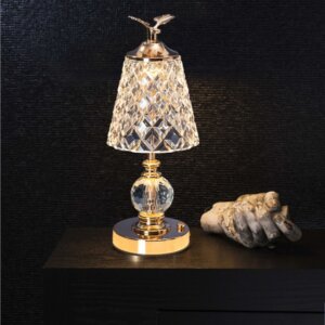 Metal Golden Acrylic Table Light