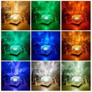 H12cm Square Water Ripple Table Lamp