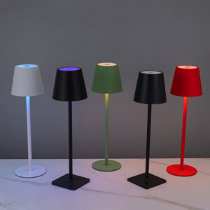 H37cm Iron Aluminum Colourful Table Light