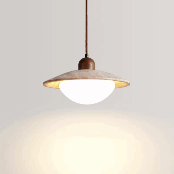 D25cm Travertine Stone Pendant Lamp