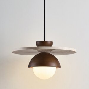 G9 Wooden Stone Pendant Light