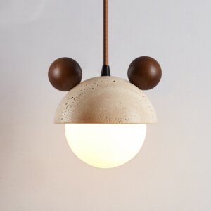 G9 LED Yellow Travertine Pendant Light