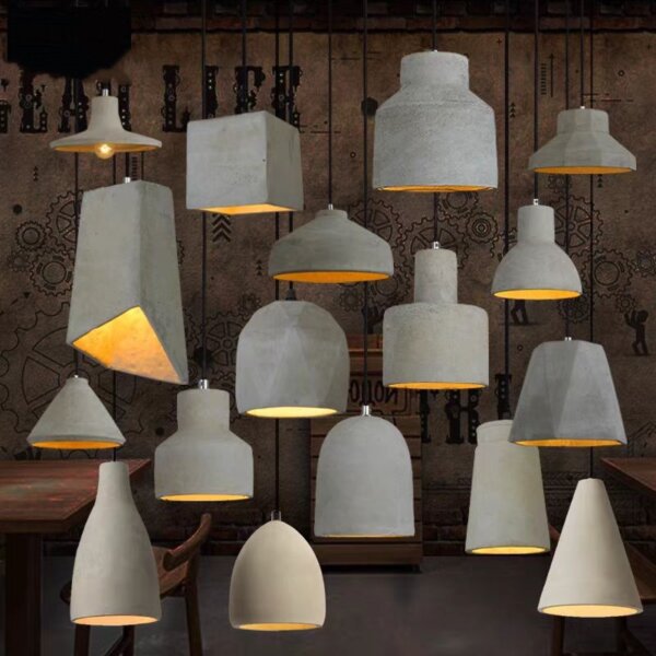 Cement LED Hanging Pendant Lamp