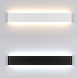 Iron Acrylic Black White LED Wall Lamp
