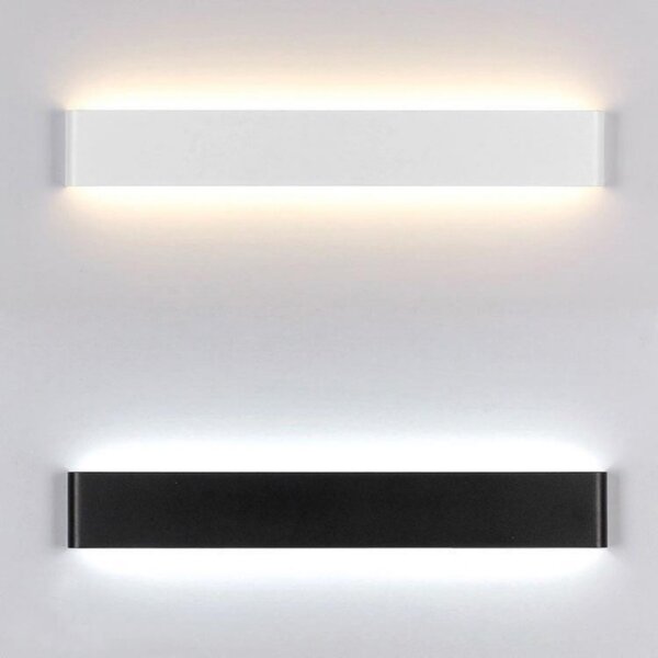 Iron Acrylic Black White LED Wall Lamp