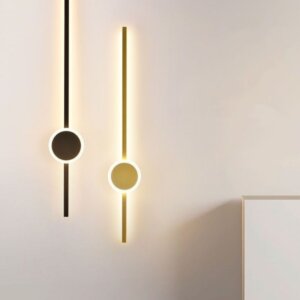 Silicone Golden Black Linear Wall Lamp