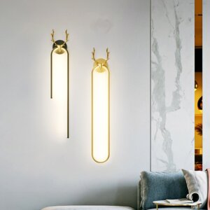 Black Golden LED Linear Wall Lamp