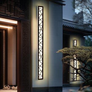 Iron Acrylic Black LED Wall Lamp