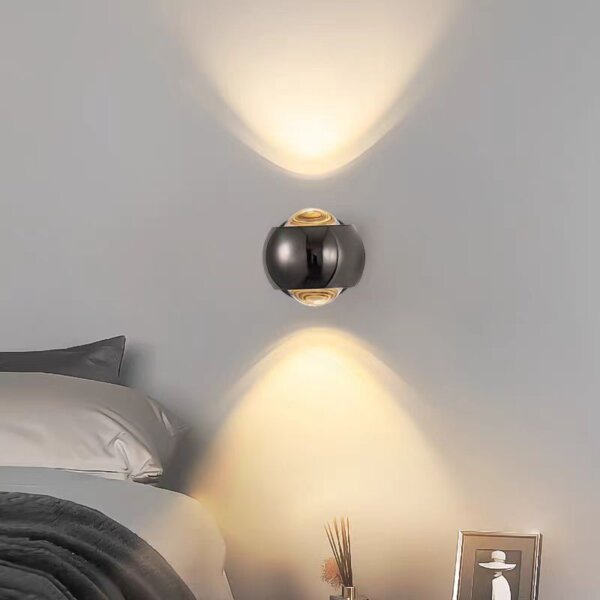 D10cm Rotated Iron Acrylic Wall Lamp - 图片 2