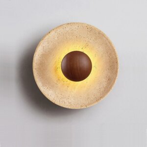 D25cm Natural Stone Wall Light