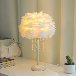 H48CM Hardware Feather Table Lamp