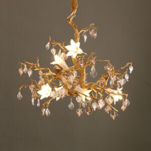 D50CM Glass Flower Tree Chandelier