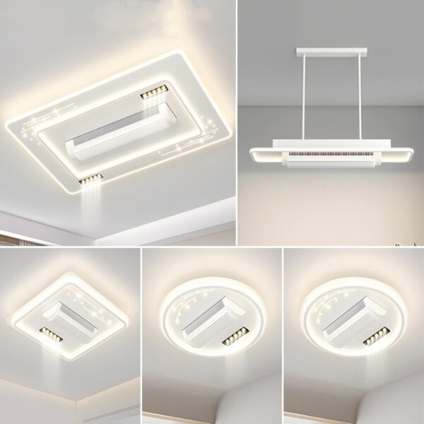 Round Rectangle Square Ceiling Fan Lamp