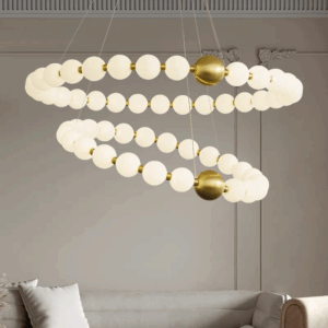 10-32 Heads PE Ball Gold Pendant Lamp