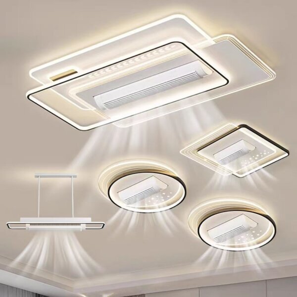 Large Wind Quiet Bladeless Ceiling Fan Lamp