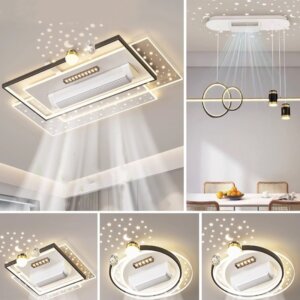 Natural Wind Bladeless Ceiling Fan Lamp